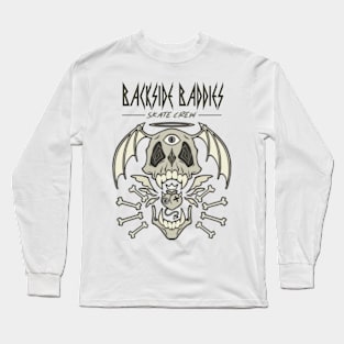Backside Baddies Skull Angel - Cream Long Sleeve T-Shirt